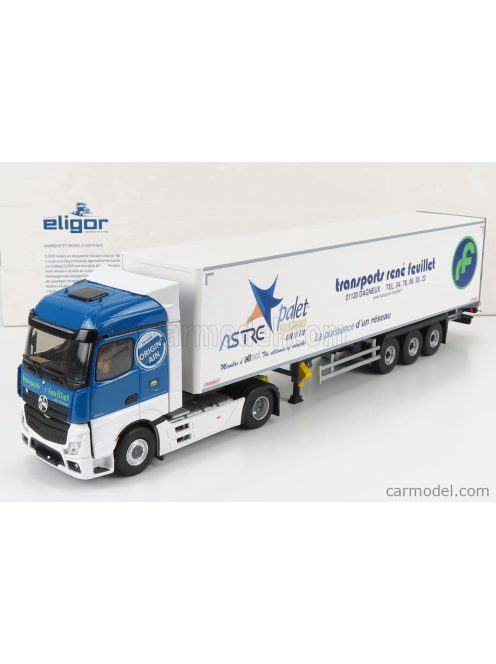 Eligor - Mercedes Benz Actros 5 1845 Truck Cassonato Astre Transports 2018 Blue White