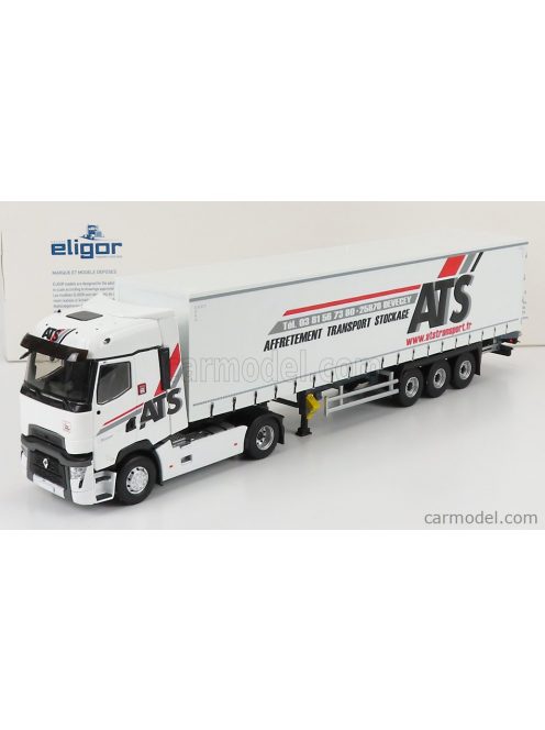 Eligor - Renault T-Line Truck Telonato Ats Transports 2020 - Trailer Schmitz White