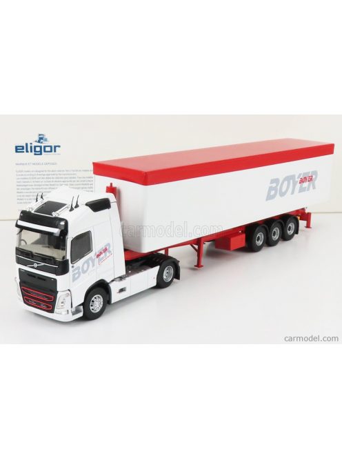 Eligor - Volvo Fh4 500 Truck Cassone Ribaltabile Boyer Transports 2016 White Red