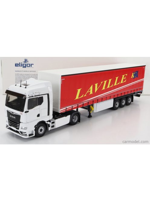 Eligor - Man Tgx 18.470 Truck Telonato Laville Transports 2020 White Red