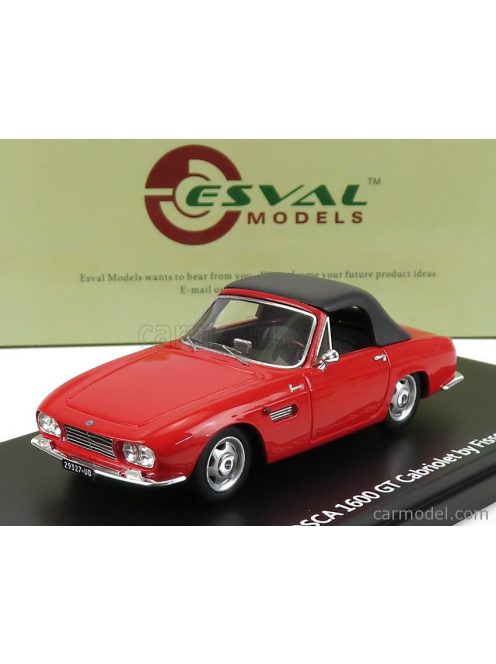 Esval Model - Osca 1600Gt Fissore Cabriolet Closed 1963 Red