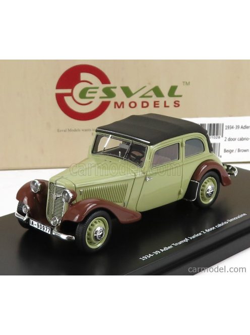 Esval Model - Adler Trumpf Junior 2-Door Open Roof 1934 Beige Brown