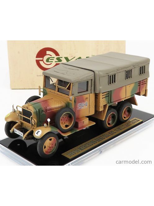 Esval Model - Mercedes Benz G3A Sd.Kfz. 70 Wehrmacht Truck Closed - German Army Wwii - 1935 Military Kaki Camuflage