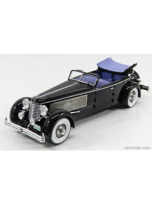 Esval Model - Duesenberg Sj Town Car Convertible Open Chassis 2405 By Rollson 1937 - Open Windows - Personal Car Rudolf Bauer Black