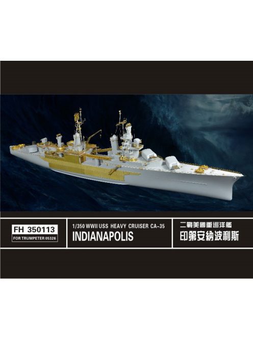 Flyhawk - WWII USS  Heavy Cruiser CA-35 Indianapolis Super Deluxe Set