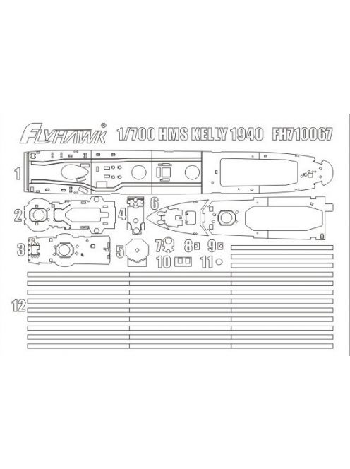 Flyhawk - HMS Kelly 1940 Paintmask (FH1119)