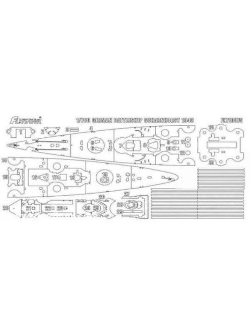 Flyhawk - German Battleship Scharnhorst 1943 Painting Mask