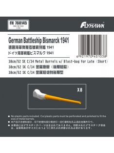   Flyhawk - German Battleship Bismark 1941 38cm 52SK C34 Metal Barrel Short