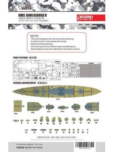 Flyhawk - HMS KING GEORGE V DECK PAINT MASK (TAMIYA 78010)