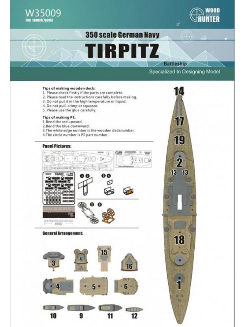 Flyhawk - German Navy Tirpitz Wood Deck