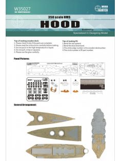 Flyhawk - HMS Hood Battleship Wood Deck