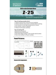 Flyhawk - German Navy Zerstorer Z-25 Wood Deck