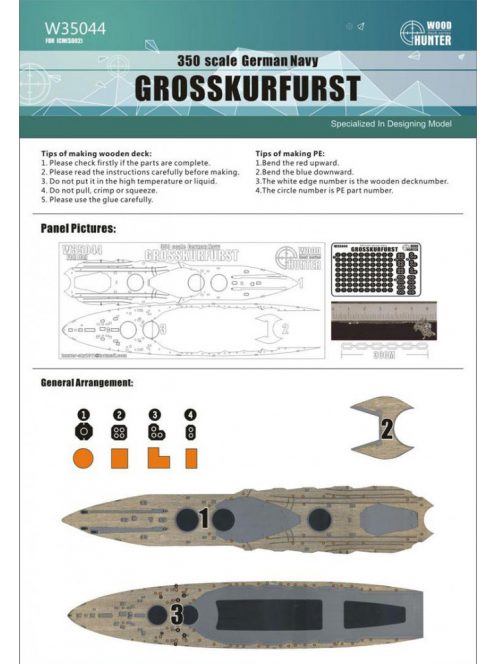 Flyhawk - German Navy Grosskurfurst Wood Deck