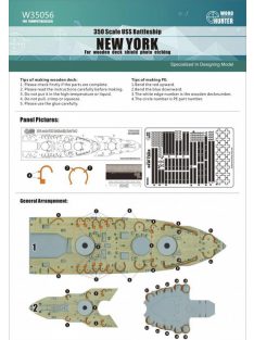   Flyhawk - USS Battleship New York Wooden Deck Shield Photo EtchingFor Trumpeter 05339 W Pe