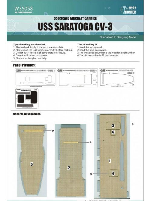 Flyhawk - Aircraft Carrier USS Saratoga CV-3 Wood Deck