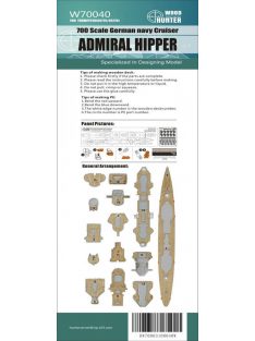 Flyhawk - WWII German Heavy Cruiser Admiral Hipper Wood Deck