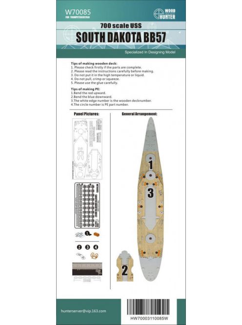 Flyhawk - WWII USS South Dakota BB57 Wood Deck