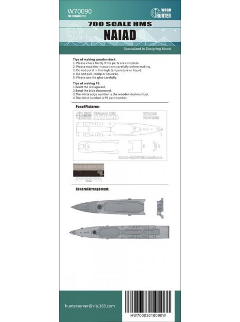 Flyhawk - HMS Naiad Dido Class Light Cruiser Wood Deck