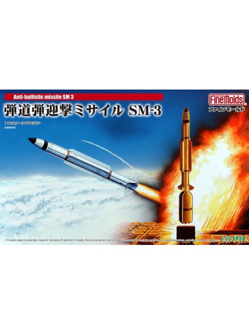 Fine Molds - 1:72 Anti-Ballistic Missile SM-3 Includes 2 Missiles w/Bases – FINE MOLDS