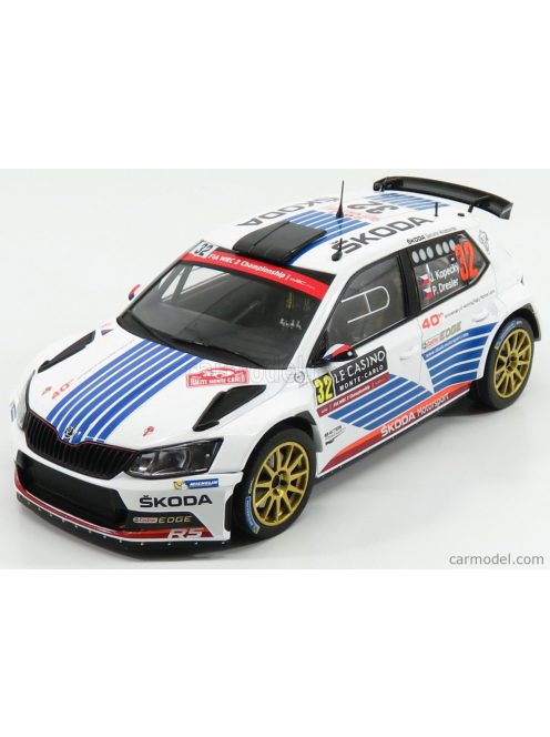 Foxtoys - Skoda Fabia Iii R5 N 32 Rally Montecarlo 2017 J.Kopecky - P.Dresler White Blue