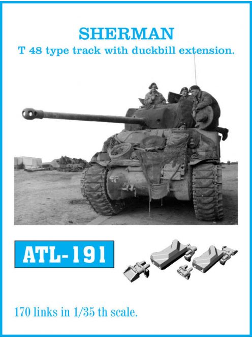 Friulmodel - Tracks for SHERMAN T-48 type track with duckbill extension.