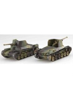   Fujimi - swa33ex1 1/76 Type 1 Gun Tank HoNi Set of 2 Special Version with Japanese Infantry