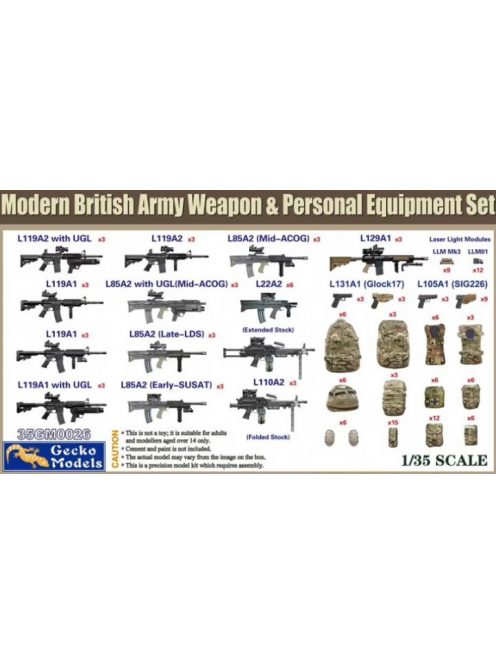 Gecko Models - Modern British Army Weapon & Personal Equipment