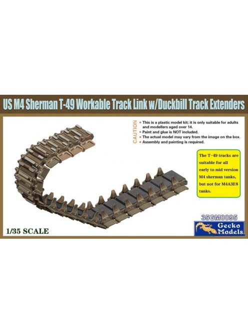 Gecko Models - US M4 Sherman T-49 Workable Track Link