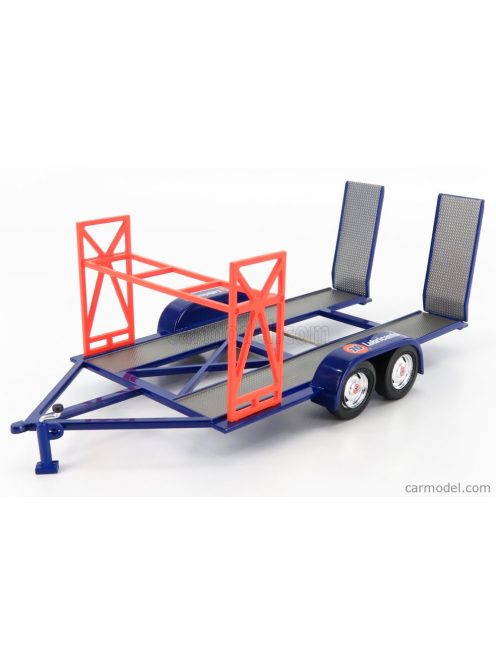 Gmp - Accessories Carrello Trasporto Auto 2-Assi - Car Transporter Trailer Union 76 Blue Orange Grey