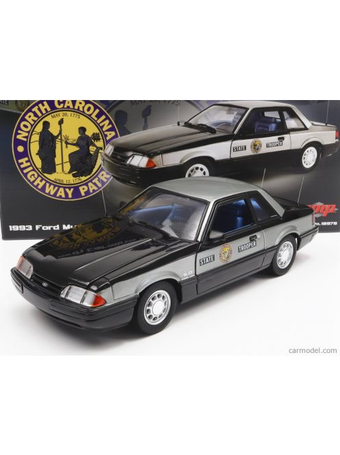 Gmp - Ford Usa Mustang 5.0L Ssp Police North Carolina Highway Patrol State Trooper 1993 Silver Black