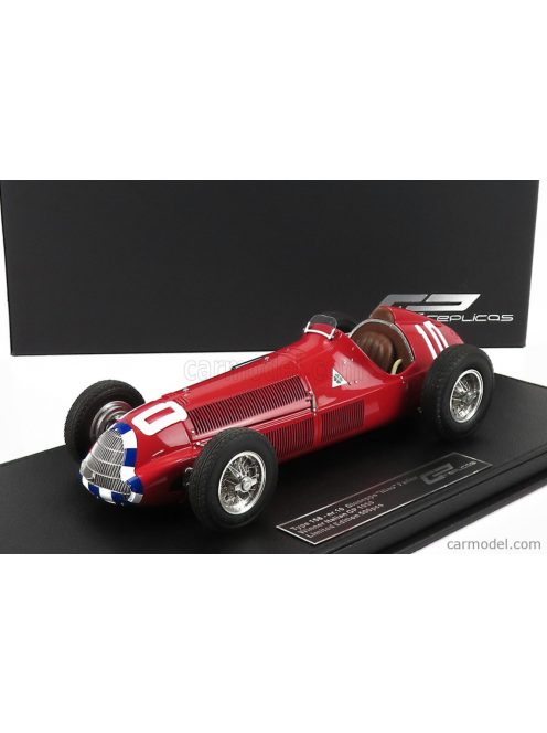 Gp-Replicas - Alfa Romeo F1 158 Scuderia Alfa Romeo Spa N 10 Winner Italy Gp Nino Farina 1950 World Champion - Con Vetrina - With Showcase Red