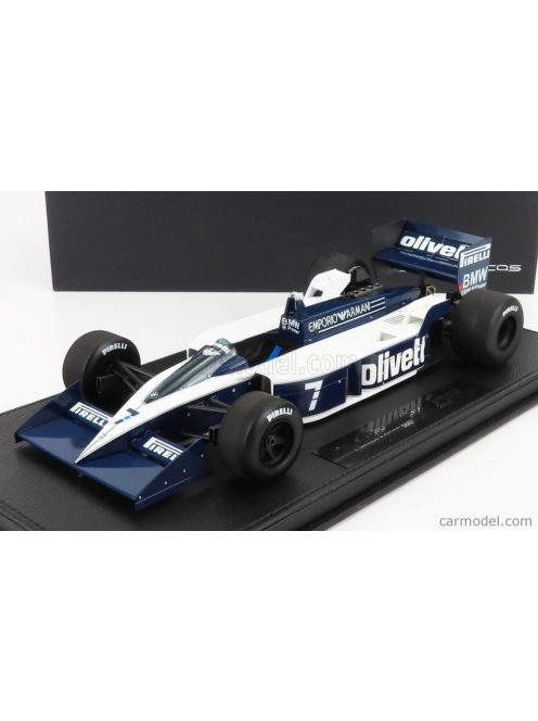 Gp-Replicas - Brabham F1 Bt55 Bmw N 7 Season 1986 Riccardo Patrese - Con Vetrina - With Showcase Blue White