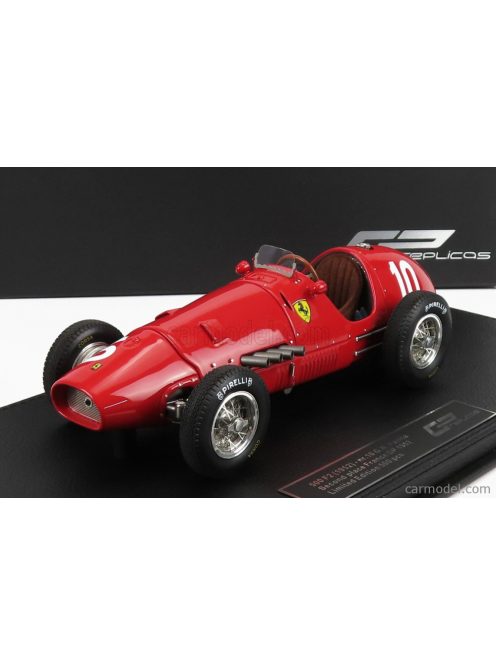 Gp-Replicas - Ferrari F1 500 F2 Scuderia Ferrari N 10 2Nd France Gp 1952 Nino Farina - Con Vetrina - With Showcase Red