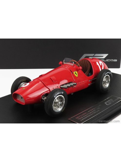 Gp-Replicas - Ferrari F1 500 F2 Scuderia Ferrari N 12 3Rd France Gp 1952 Piero Taruffi - Con Vetrina - With Showcase Red