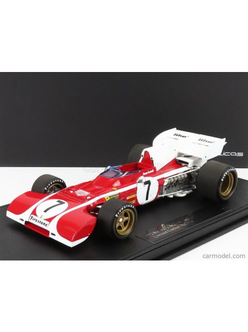 Gp-Replicas - Ferrari F1 312B2 Scuderia Ferrari N 7 4Th South Africa Gp 1972 Mario Andretti - Con Vetrina - With Showcase Red White