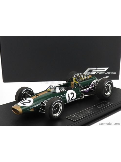 Gp-Replicas - Brabham F1 Bt19 N 12 Winner French Gp Jack Brabham 1966 World Champion - Con Vetrina - With Showcase Green Gold