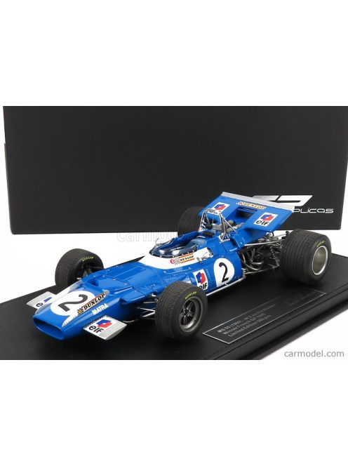 Gp-Replicas - Matra Simca F1  Ms80 N 2 Winner French Gp World Champion 1969 Jackie Stewart  - Con Vetrina - With Showcase Blue White