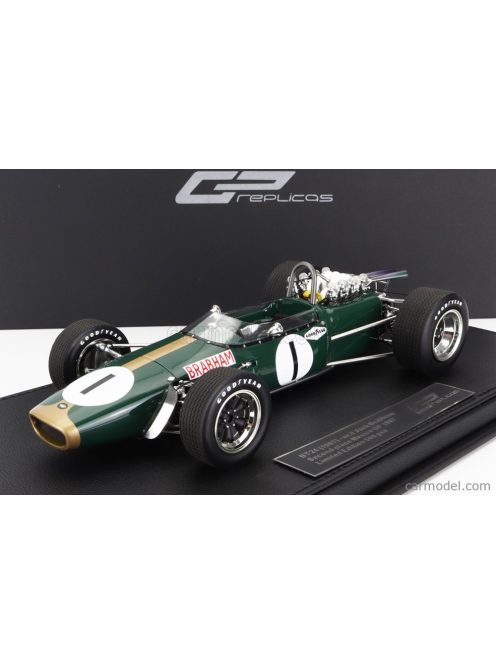 Gp-Replicas - Brabham F1 Bt24 Repco N 1 2Nd Mexico Gp 1967 Jack Brabham - Con Vetrina - With Showcase Green Gold