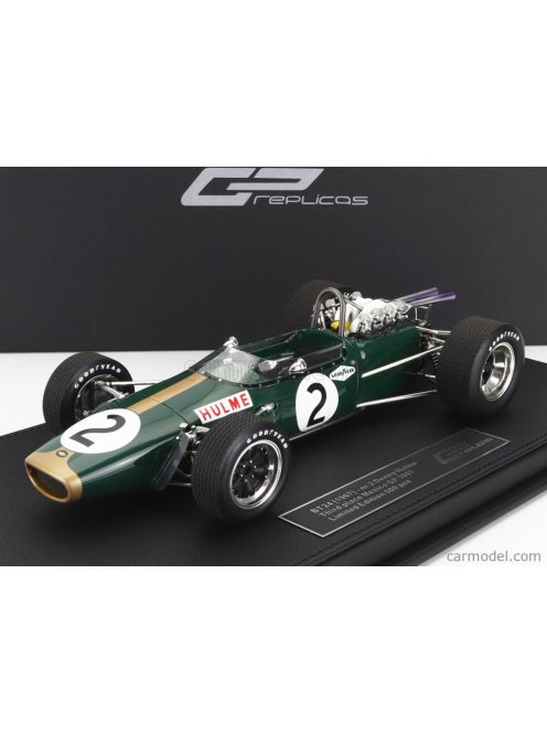 Gp-Replicas - Brabham F1 Bt24 Repco N 2 3Rd Mexico Gp Denis Hulme 1967 World Champion - Con Vetrina - With Showcase Green Gold