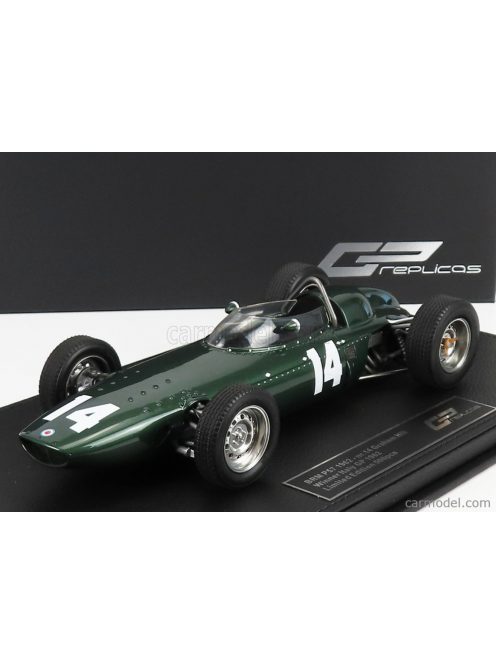 Gp-Replicas - Brm F1 P57 Brm Team N 14 Winner Italian Gp Monza World Champion 1962 Graham Hill - Con Vetrina - With Showcase Green Met