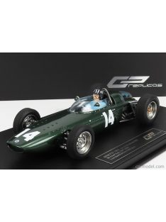   Gp-Replicas - Brm F1 P57 Brm Team N 14 Winner Italian Gp Monza World Champion (With Pilot Figure) 1962 Graham Hill - Con Vetrina - With Showcase Green Met