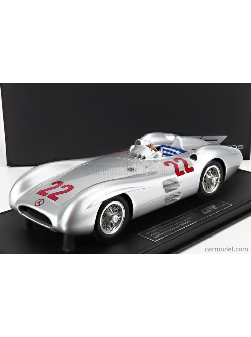 Gp-Replicas - Mercedes Benz F1 W196R Streamliners N 22 Gp France 1954 H.Herrmann - Con Vetrina - With Showcase Silver