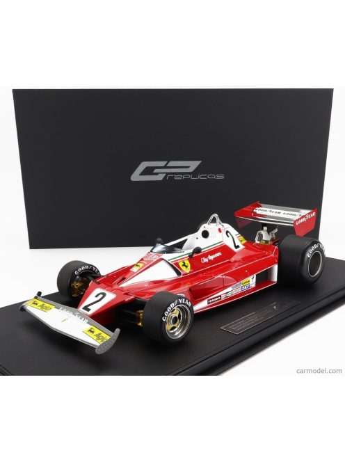 Gpreplicas - Ferrari F1 312T2 Scuderia Ferrari Sefac Team N 2 2Nd Monza Italy Gp 1976 Clay Regazzoni - Con Vetrina - With Showcase Red White