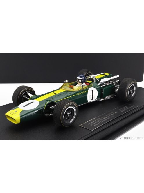 Gp-Replicas - Lotus F1 43 Scuderia Lotus Team N 1 Winner Usa Gp Watkins Glen (With Pilot Figure) 1966 Jim Clark British Racing Green Yellow