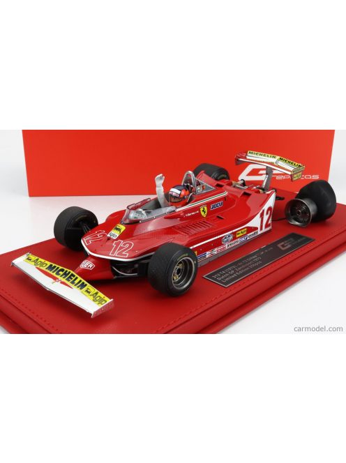 Gpreplicas - Ferrari F1  312 T4 N 12 Zandwoort Gp Holland Lap 49Th (With Pilot Figure) 1979 Gilles Villeneuve Red