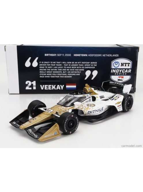 Greenlight - Chevrolet Team Ed Carpenter Racing N 21 Indianapolis Indy 500 Indycar Series 2023 R.Veekay White Gold