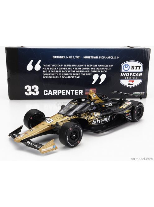 Greenlight - Chevrolet Team Ed Carpenter Racing N 33 Indianapolis Indy 500 Indycar Series 2023 E.Carpenter Black Gold