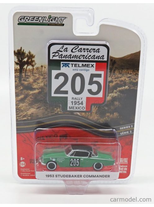 Greenlight - Studebaker Commander N 205 1953 Rally Carrera Panamericana 1954 Green Black