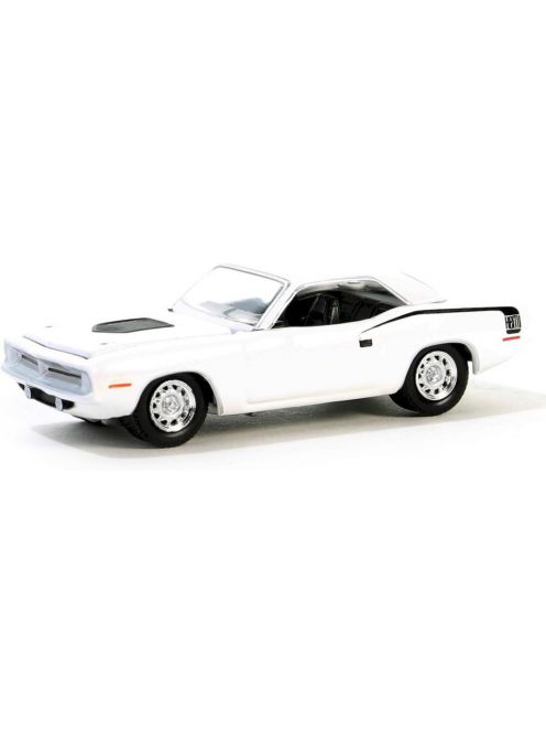 Greenlight - 1:64 1970 Plymouth Hemi ‘Cuda – Alpine White Solid Pack - GreenLight Muscle Series 28 - GreenLight