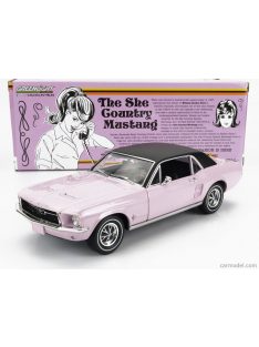   Greenlight - Ford Usa Mustang Coupe 1968 - The She Country Mustang Pink Black